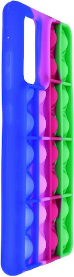 Ancus Pop It Back Cover Σιλικόνης Μπλέ/Μώβ/Κόκκινο/Πράσινο (Galaxy S20 FE)