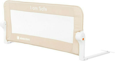 Kikka Boo I Am Safe Πτυσσόμενο Προστατευτικό Κάγκελο Κρεβατιών από Ύφασμα σε Μπεζ Χρώμα 102x35cm
