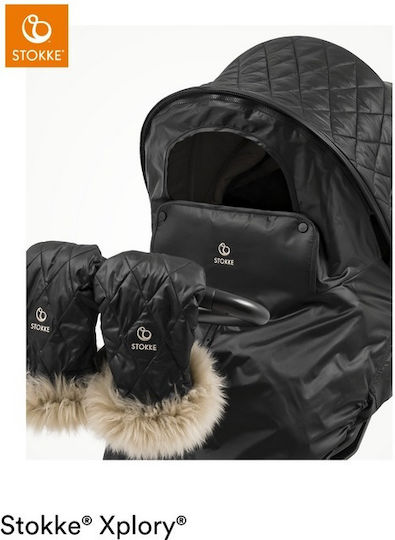 Stokke Γάντια Καροτσιού Μαύρα Winter Kit Xplory X