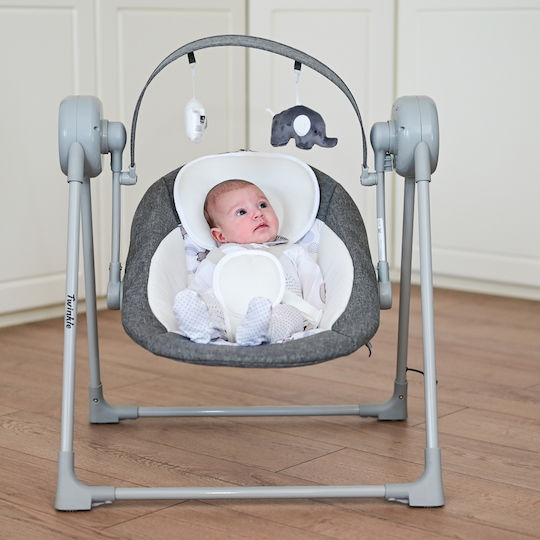 Lorelli Elektrisch Baby Relax Schaukel Twinkle mit Musik und Vibration Pink für Kind bis 9kg