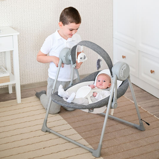 Lorelli Elektrisch Baby Relax Schaukel Twinkle mit Musik und Vibration Pink für Kind bis 9kg