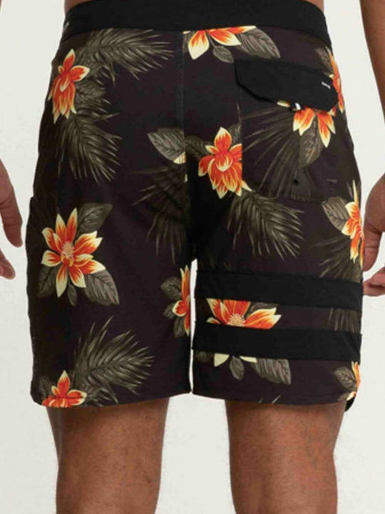 Hurley Bărbați Înot Șorturi Negru Floral