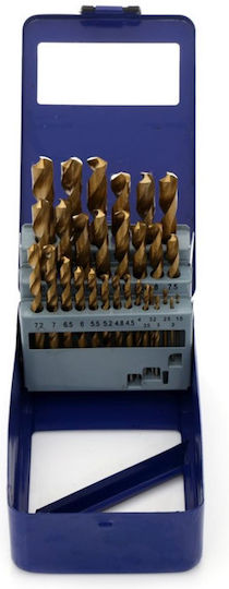 Tagred Set of 29 Drills HSS Titanium with Cylindrical Shank for Metal