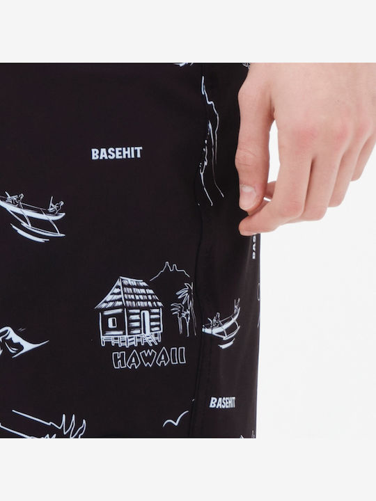 Men's Swimwear Bermuda Black with Patterns