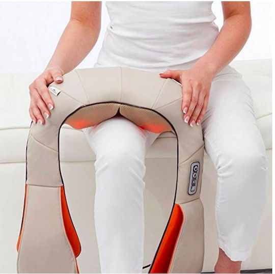 Media Wave Shiatsu Συσκευή Μασάζ Shiatsu για τον Αυχένα με Υπέρυθρη Θερμότητα