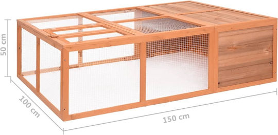 vidaXL 171452 Wooden Cage for Rabbits 150x100x50cm