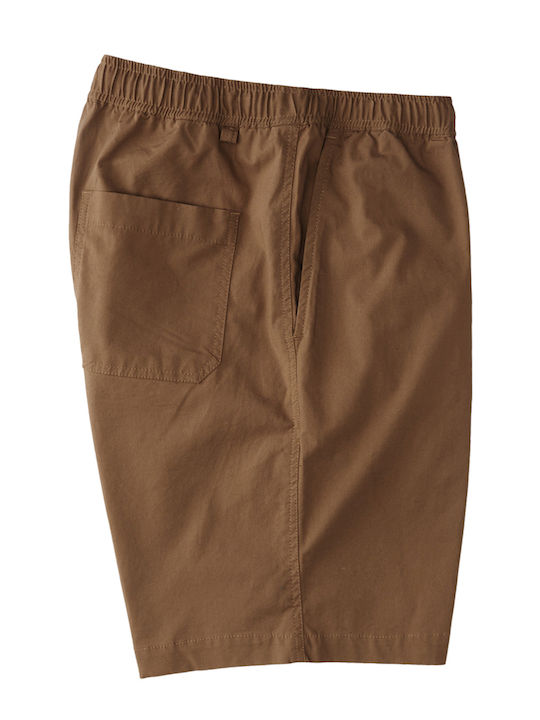 Layback Twill Αθλητική Ανδρική Βερμούδα Καφέ