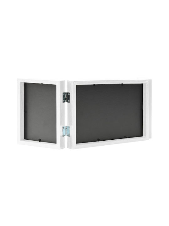 vidaXL Multi Picture Frame 3 Positions Wooden White
