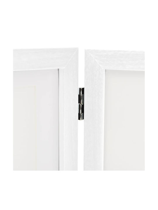 vidaXL Multi Picture Frame 3 Positions Wooden White