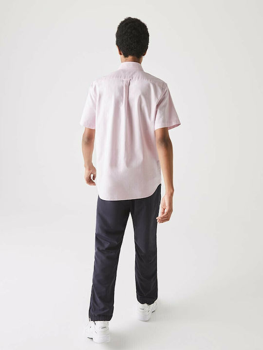 Lacoste Βαμβακερό Πουκάμισο Ροζ