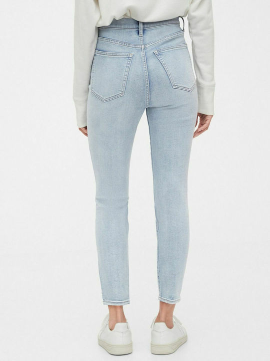 GAP High Waist Women's Jean Trousers with Rips in Skinny Fit