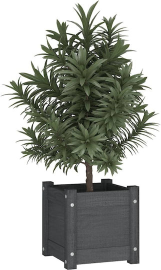vidaXL Set 2 Jardiniere Din lemn Gri