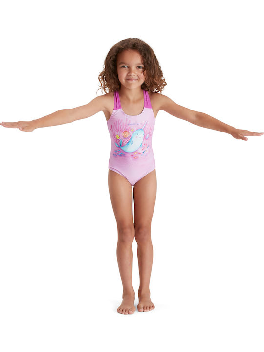 Speedo Παιδικό Μαγιό Ολόσωμο Ροζ