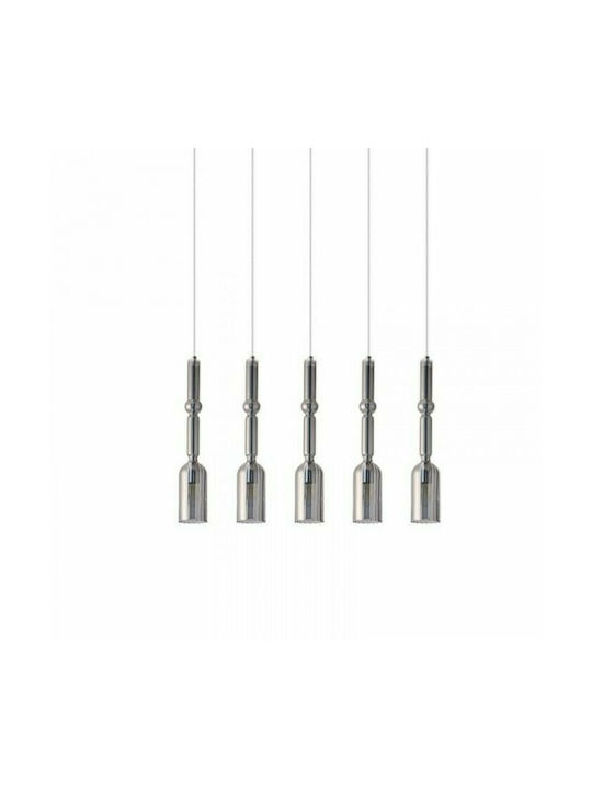 Luma Pendant Chandelier Rail for 5 Bulbs G9 Black