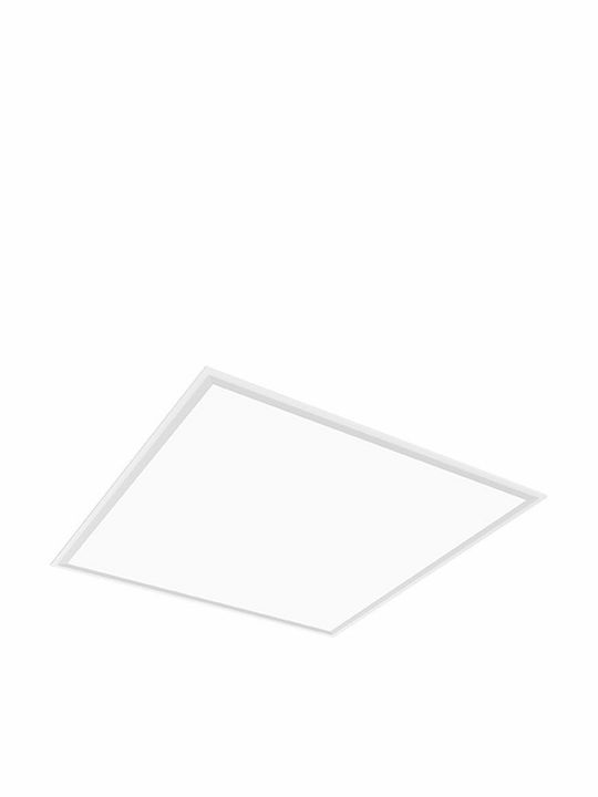 Aca Square Recessed LED Panel 40W with Natural White Light 4000K 60x60cm