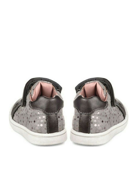 ZB7013M26 Kinder Sneakers Hoch Anatomisch mit Klettverschluss Gray