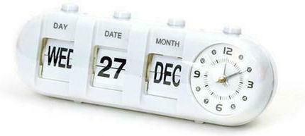 Platinet Calendar and Alarm Clock January White Analog Platinet Calendar and Alarm Clock January White Analog