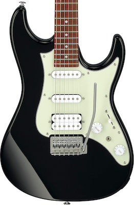 Ibanez AZES40 Elektrische Gitarre mit Form Stratocaster und HSS Pickup-Anordnung in Schwarz Farbe