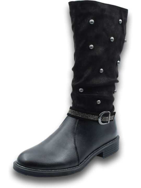 Kids Boots with Zipper Black