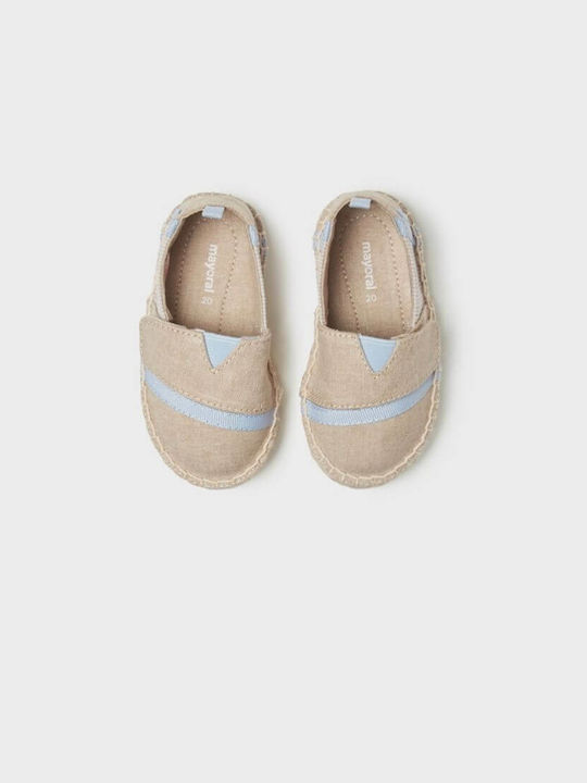 Kids Espradrilles with Hoop & Loop Closure Beige