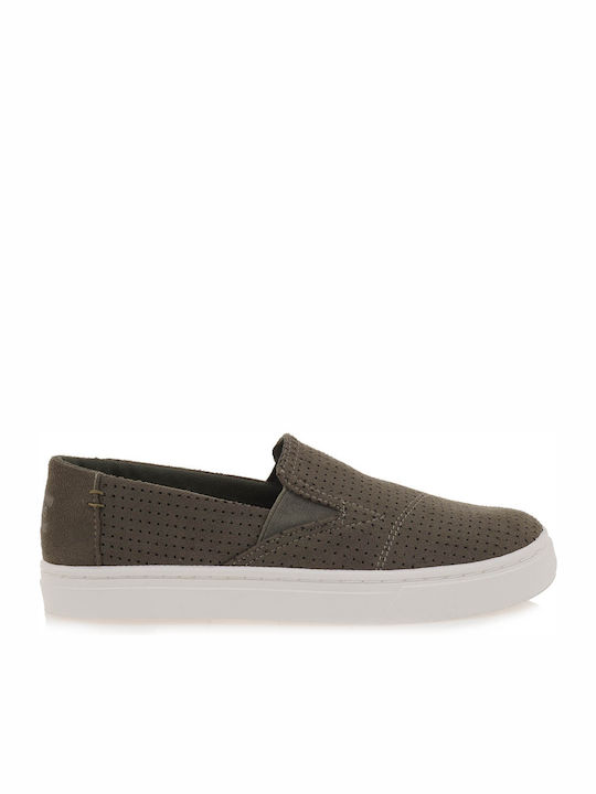 Παιδικές Εσπαντρίγιες Slip-On Χακί Luca Youth Perforated