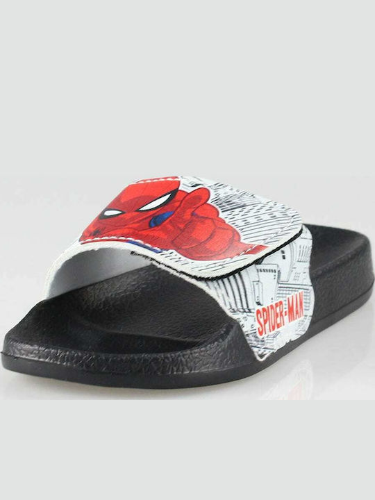 Детски джапанки тип слайдове Човекът-паяк Черни Spiderman