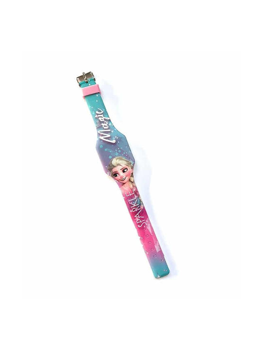 Kids Euroswan Frozen Sparkle Like Magic Kids Digital Watch with Rubber/Plastic Strap Multicolour