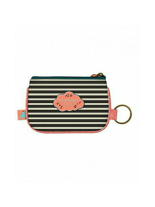 Santoro This One’s For You Kids' Wallet Coin with Zipper & Keychain for Girl Turquoise 1044GJ08