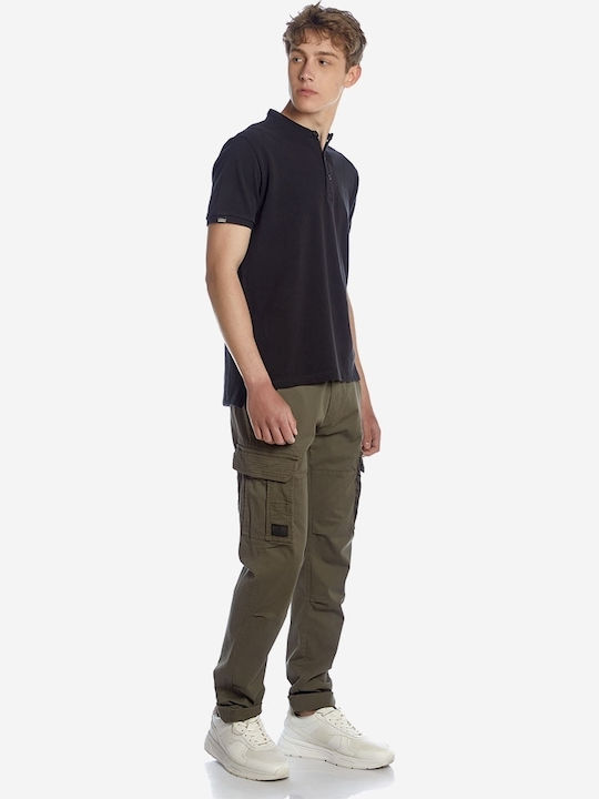 Trousers Cargo Elastic in Regular Fit Oil