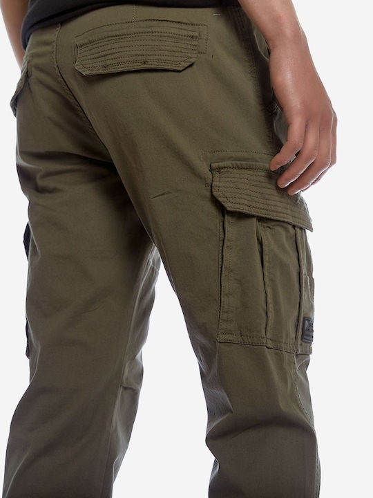 Trousers Cargo Elastic in Regular Fit Oil