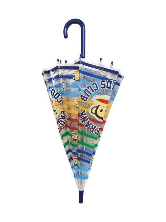 Chanos Kids Curved Handle Umbrella Paul Frank with Diameter 48cm Multicolour