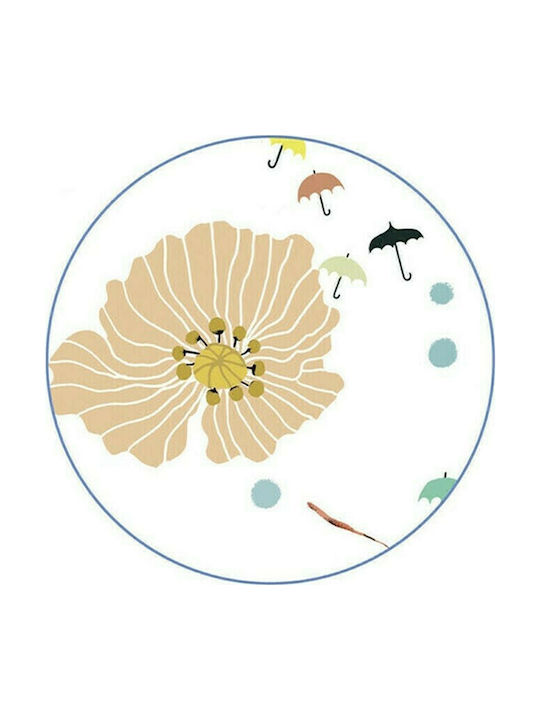 Djeco Kids Curved Handle Umbrella Little Flowers with Diameter 79cm Multicolour