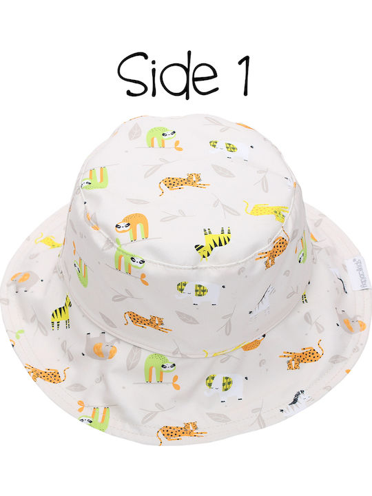 Flapjackkids Kids' Hat Bucket Sunscreen Zoo White Flapjackkids Kids' Hat Bucket Sunscreen Zoo White