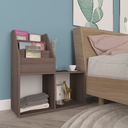 Kids Floor Shelving Unit Grey Sonoma Oak 71x30x78.5cm