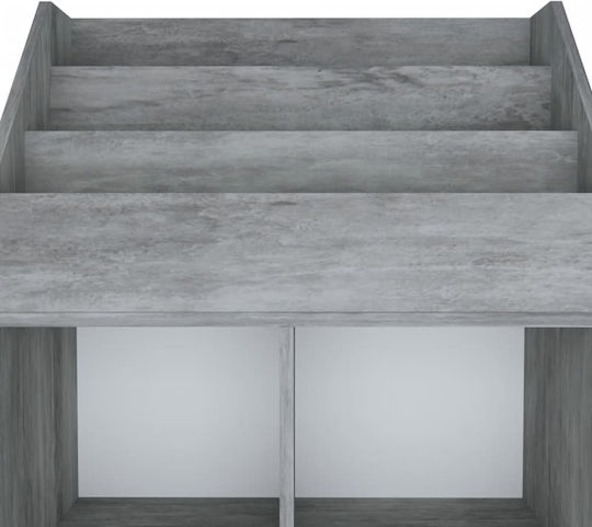 Kids Floor Shelving Unit Gray 71x30x114 cm
