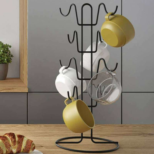 Metaltex Βάση για Κούπες Tree Μεταλλική 19x19x44εκ. Μαύρη