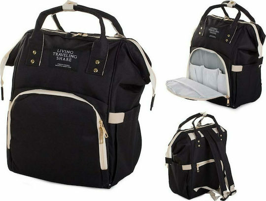 Wickeltasche-Wickelrucksack Black 24x17x38cm.