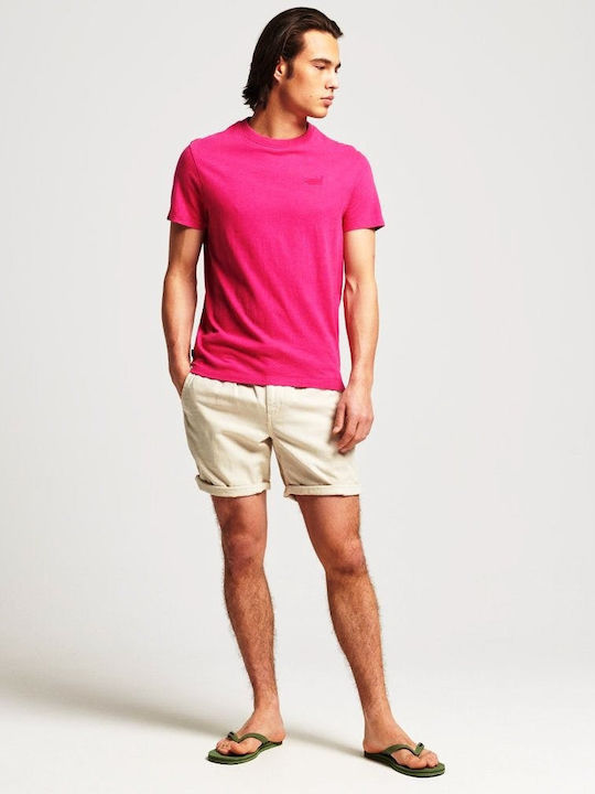 Organic Cotton Vintage Overdyed Men's Shorts Chino Beige