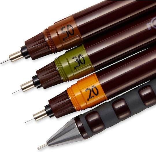Rotring Isograph Σετ Ραπιδογράφοι 0.2/0.3/0.5mm