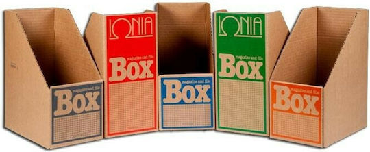 IONIA Box Magazine File Organizer Paper Orange 26x15x32cm.