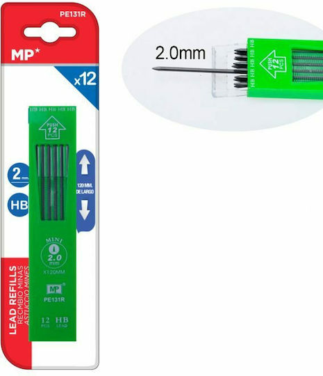 Madrid Papel 12 Συσκευασίες x 12 Μύτες Μολυβιού Πάχους 0.7mm Τύπου HB