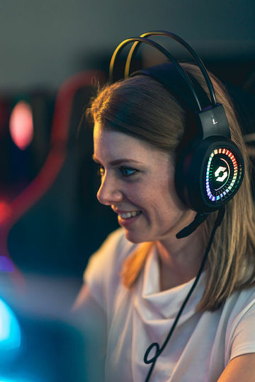 SpeedLink Voltor LED Over Ear Gaming Headset με σύνδεση 2x3.5mm / USB