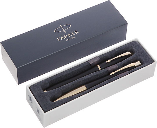 Parker Gift Box Pen Set Ballpoint With Quill Muted Black G.C. (Miscellaneous Designs) (In A Paper Cassette)