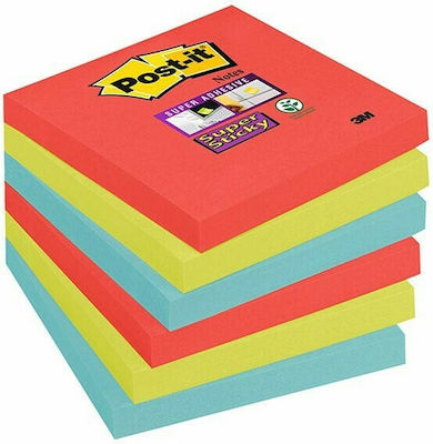 3M Super Sticky Post-it Notes Pad Cube 540 Sheets Multicolour 7.6x7.6cm