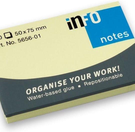 Sticky Note Pads 100 Sheets Yellow 5x7.5pcs Info
