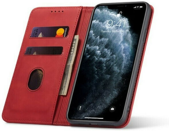 Bodycell PU Leather Портмоне Изкуствена кожа Червен (Xiaomi 12 / 12X)
