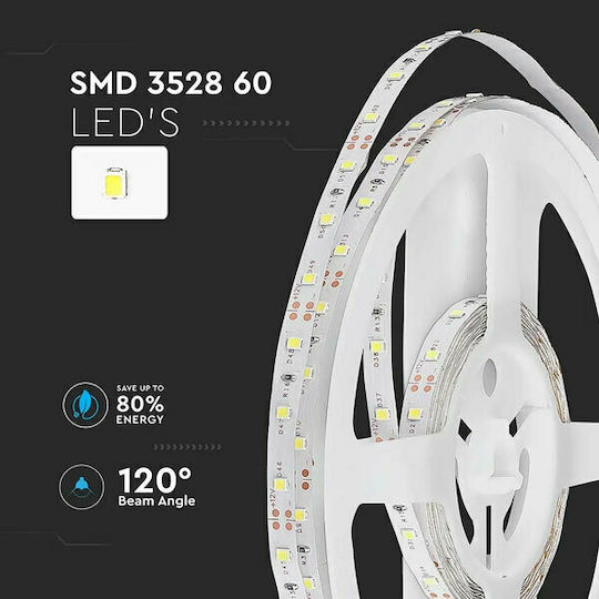 V-TAC LED Strip 12V Natural White Light 5m Type SMD3528