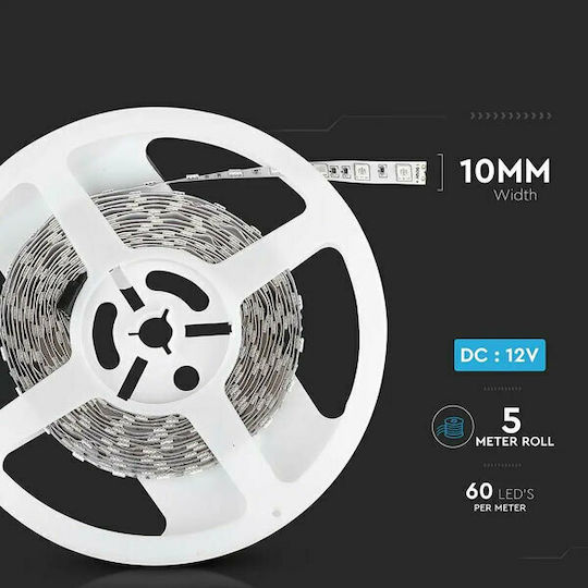 V-TAC Ταινία LED 12V Θερμό Λευκό Φως 5m Τύπου SMD5050