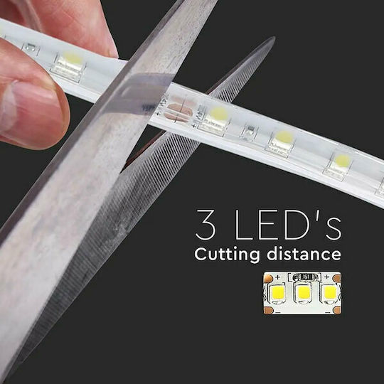 V-TAC Waterproof LED Strip 24V Warm White Light 5m Type SMD5050