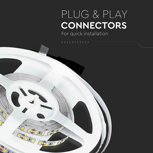 V-TAC Ταινία LED 12V Ψυχρό Λευκό Φως 5m Τύπου SMD3528